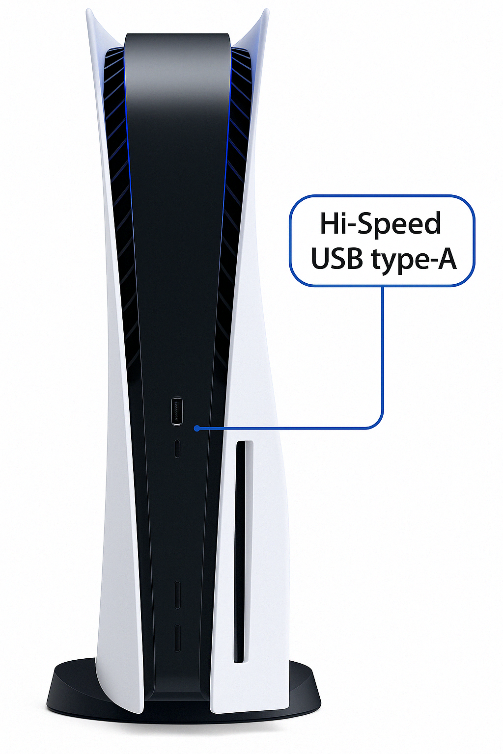 Hi-Speed USB-A Port – Front Replacement for PS5