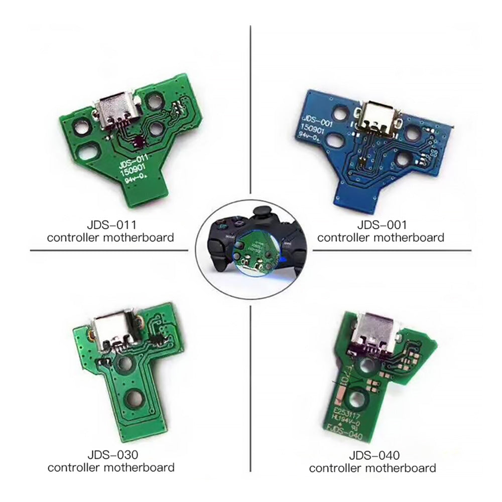 PS4 DualShock Controller Charging Port PCB Board – Micro USB Replacement (JDS/JDM 001–050)