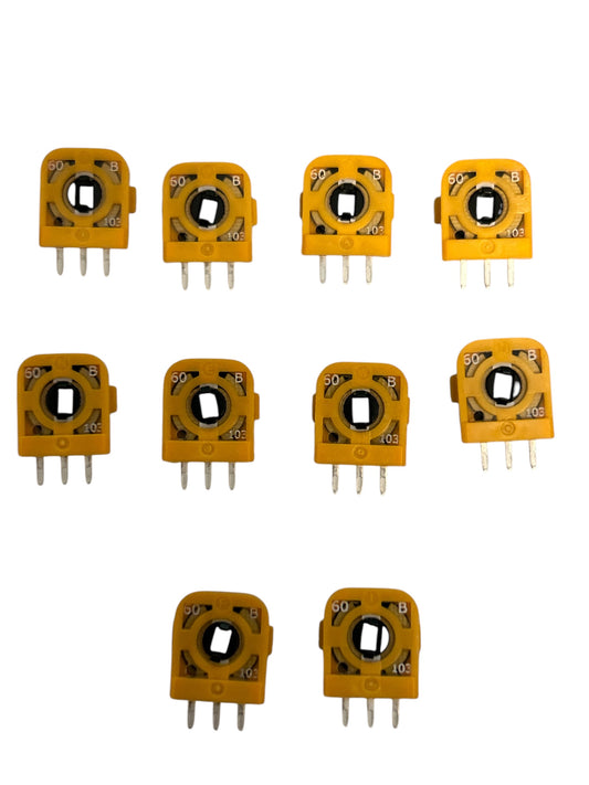 10KΩ Potentiometer Resistors (3-Pin, 10-Pack) – Favor Union Joystick (Orange)