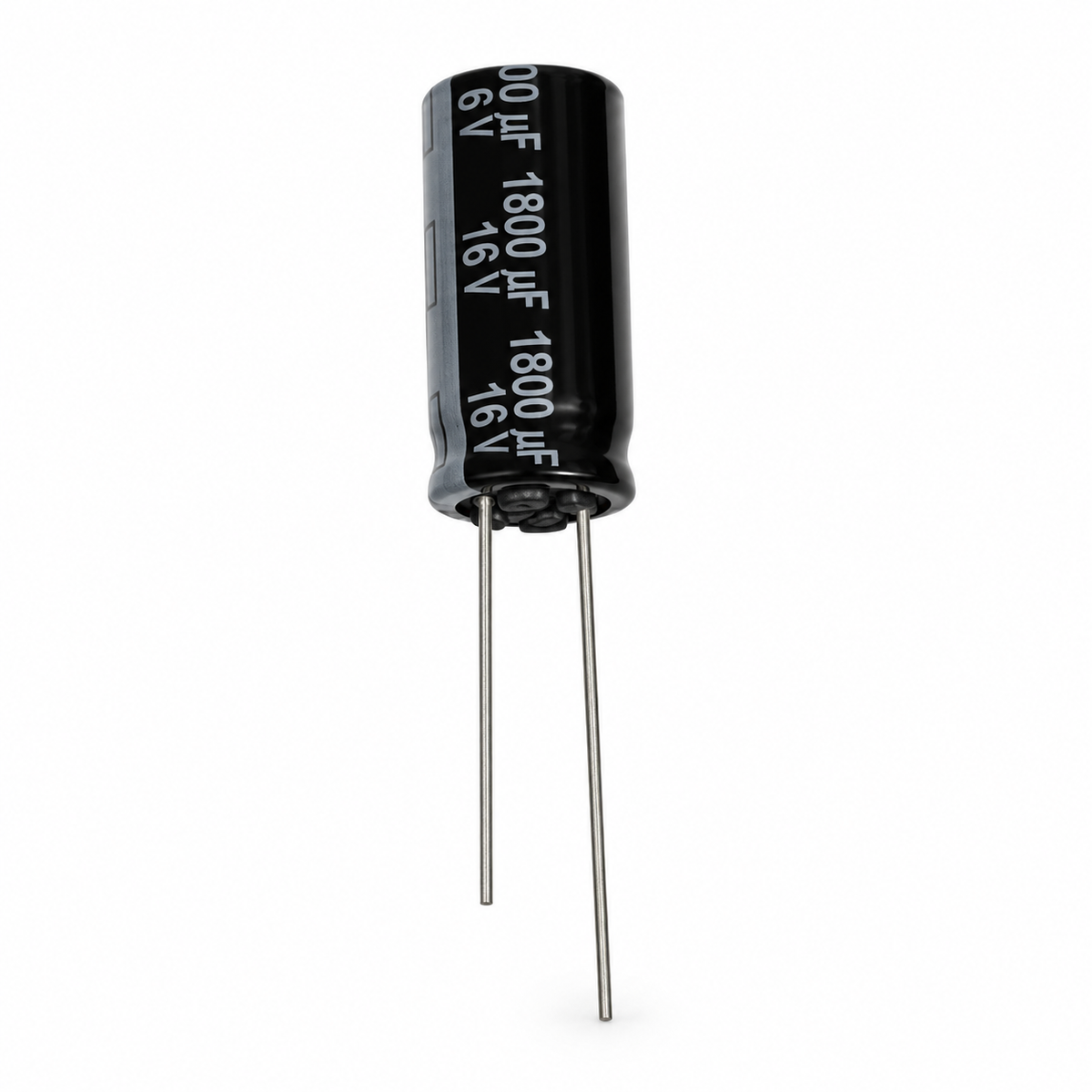 Panasonic EEU-FS1C182B 1800µF 16V kondensator på vit bakgrund