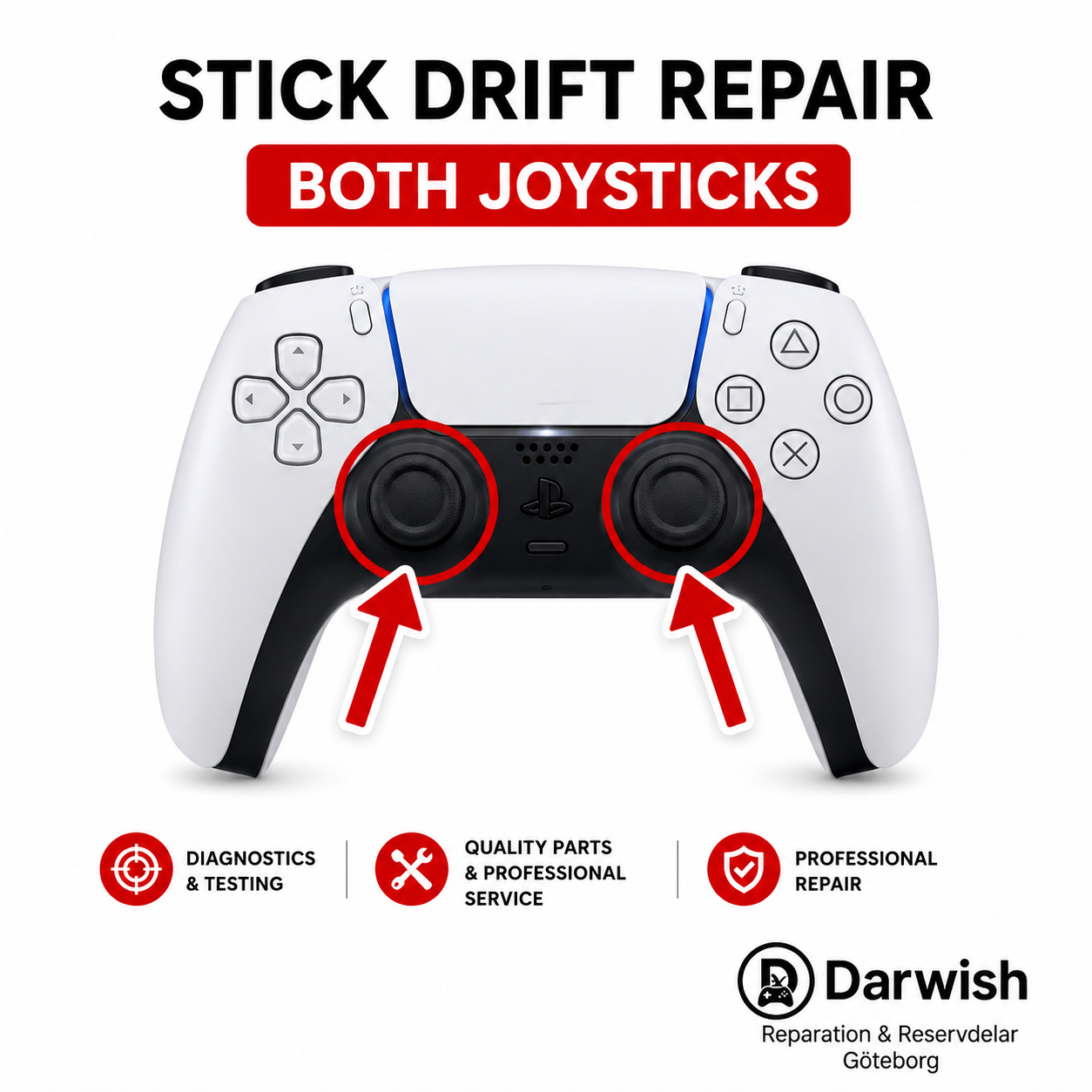 PS5 DualSense Stick Drift Repair Service