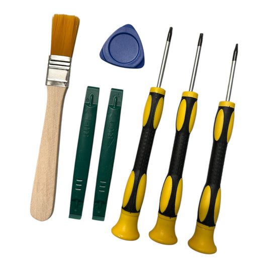 7-Piece Tool Kit – T6/T8/T10 Torx, Pry Tools & Brush