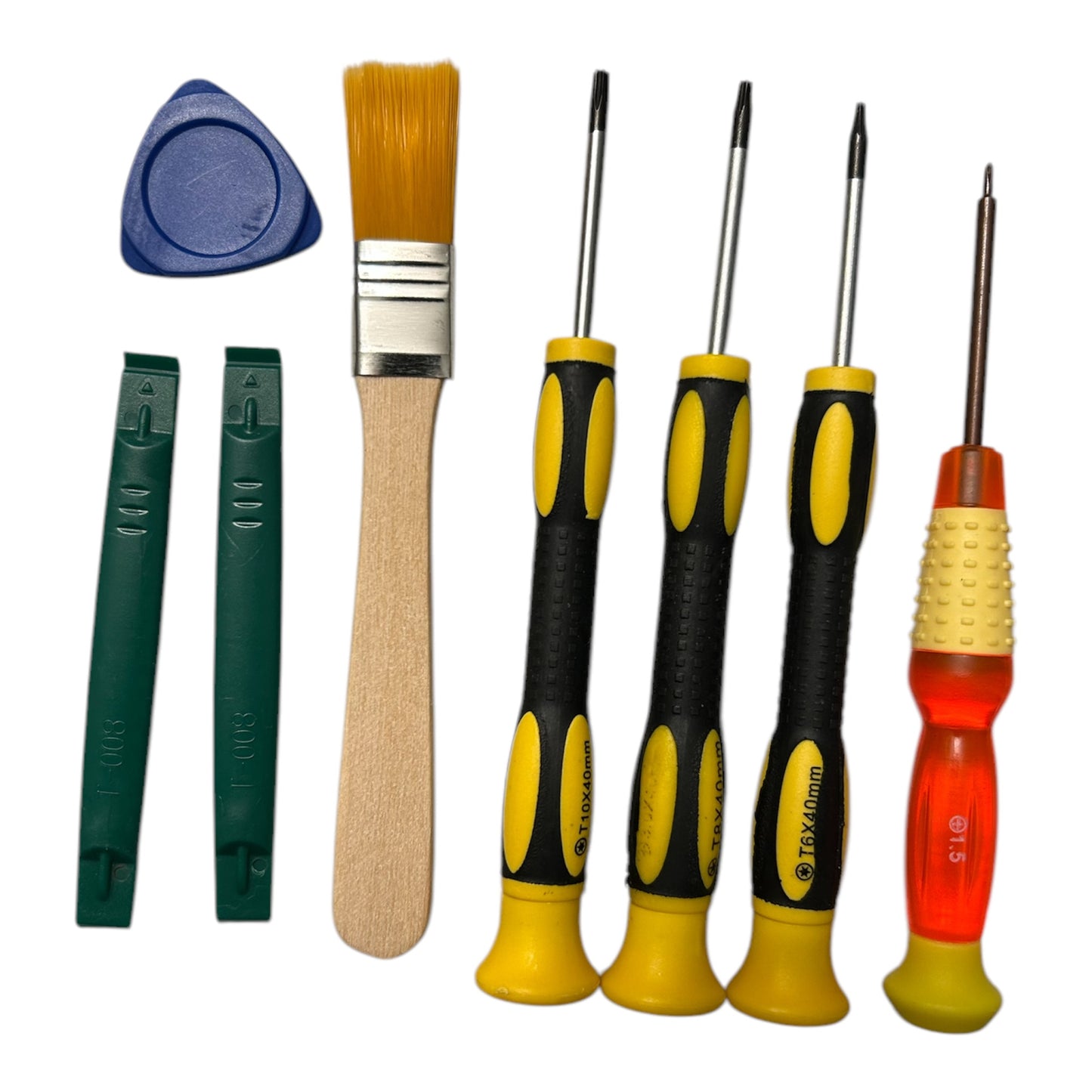 8-Piece Tool Kit – Torx, Phillips, Pry Tools & Brush