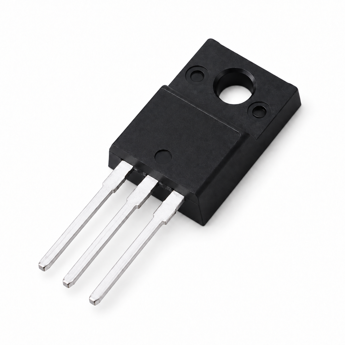 STMicroelectronics 800V 11A N-Channel MOSFET TO-220FP – STF11NM80 – produktbild på vit bakgrund