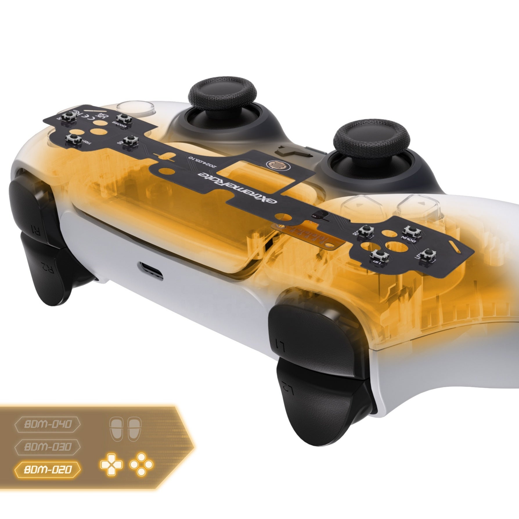 eXtremeRate PFMD006V2 Face Buttons & D-pad Clicky Kit 2.0 för PS5 DualSense BDM-020 – FPC-kort installerat i kontroll