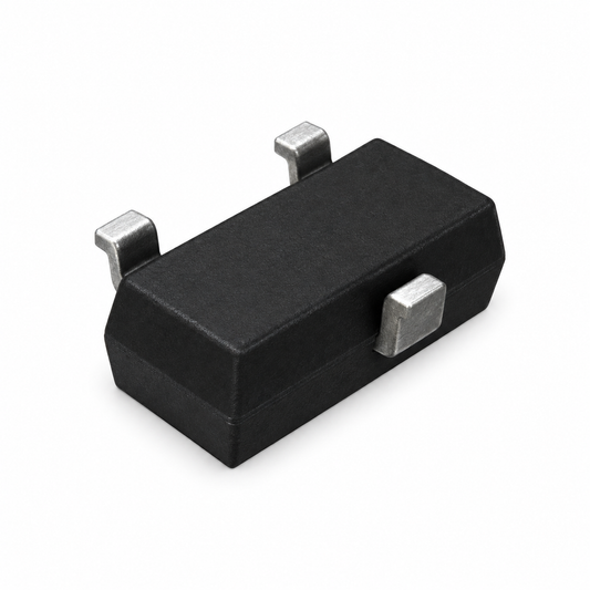 Infineon 60V 300mA N-Channel MOSFET SOT-23 – 2N7002H6327XTSA2 – representativ produktbild på vit bakgrund