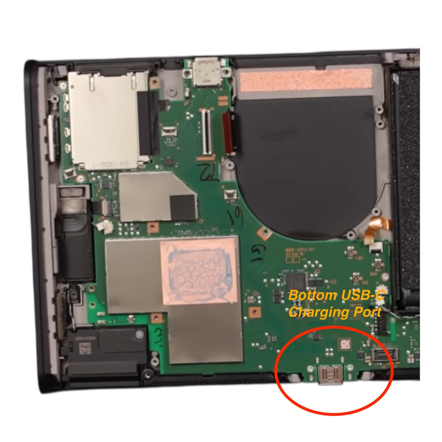 Nintendo Switch 2 Bottom USB-C Charging Port (With Ridge Housing) - Replacement