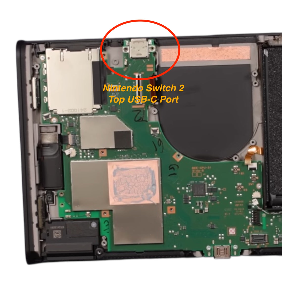Nintendo Switch 2 – USB-C Port Top (Flat, Accessory Connector)