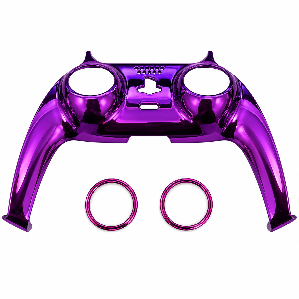 PS5 DualSense dekorpanel med två joystickringar – Lila, kromfinish