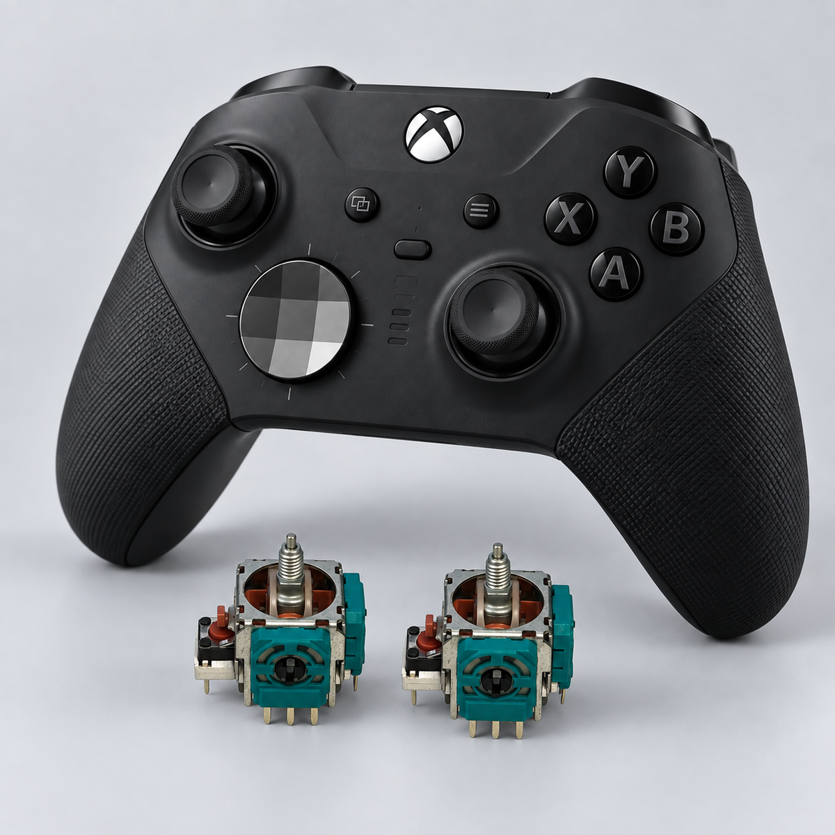 Xbox Elite Series 2 med joystickmoduler baserade på foto av den faktiska reservdelen – stick drift-reparation